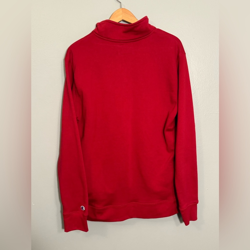Champion Quarter Botton Pullover Sweatshirt Large - Picture 3 of 4